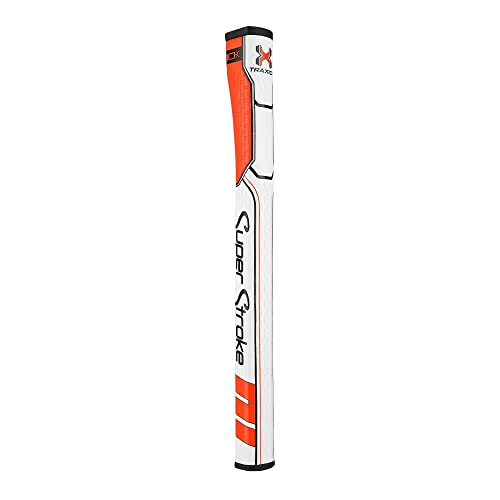 SuperStroke Golf Putter Grip, orange/weiß, WristLock von Super Stroke
