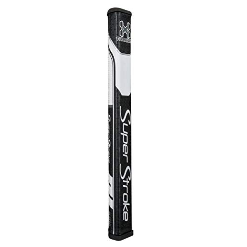 Super Stroke, Schwarz/Weiß SuperStroke Traxion Flatso 1.0 Golf-Puttergriff, 1 von Super Stroke