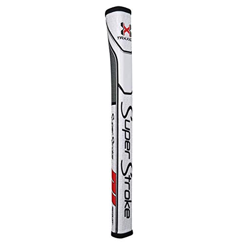 Super Stroke Unisex-Erwachsene SuperStroke Traxion Pistol GT Tour Golf Putter Grip-White/Red/Grey Puttergriff, Weiß/Grau/Rot Super Stroke Unisex-Erwachsene SuperStroke Traxion Pistol GT Tour Golf Putter Grip-White/Red/Grey Puttergriff, Weiß/Grau/Rot von Super Stroke