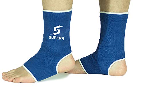 SUPERA Fußbandage für mehr Schutz beim Sport. Elastisch Bandage stütz das Fußgelenk. Die Sprunggelenk Bandage für Kickboxen, Muay Thai oder Laufen. 1 Paar - Zwei Fußgelenkbandagen. SUPERA Fußbandage für mehr Schutz beim Sport. Elastisch Bandage stütz das Fußgelenk. Die Sprunggelenk Bandage für Kickboxen, Muay Thai oder Laufen. 1 Paar - Zwei Fußgelenkbandagen. von SUPERA