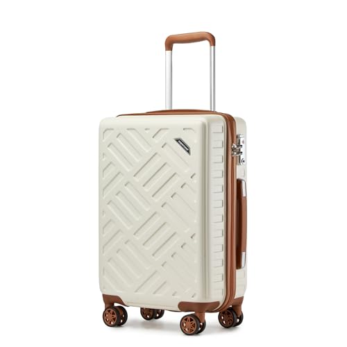 Supercase Klein Koffer Trolley Handgepäck Reisekoffer Leicht Hartschalenkoffer ABS+PC mit 4 Rollen und TSA-Schloss Teleskopgriff Rollkoffer 55×38×20cm Cremeweiß Supercase Klein Koffer Trolley Handgepäck Reisekoffer Leicht Hartschalenkoffer ABS+PC mit 4 Rollen und TSA-Schloss Teleskopgriff Rollkoffer 55×38×20cm Cremeweiß von Supercase
