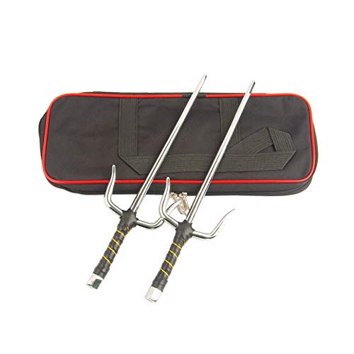 Superdo Octagon Martial Arts Sai Metall-Kampfsport, Schwarz und Silber, 38,1 cm und Etui Superdo Octagon Martial Arts Sai Metall-Kampfsport, Schwarz und Silber, 38,1 cm und Etui von Superdo