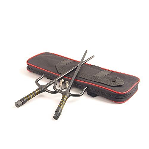 Superdo Octagon Martial Arts Sai Metall-Kampfsport, Schwarz und Silber, 53,3 cm und Etui Superdo Octagon Martial Arts Sai Metall-Kampfsport, Schwarz und Silber, 53,3 cm und Etui von Superdo