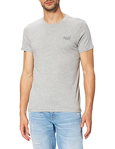 Superdry, T.Shirt Essential Logo EMB Tee, M1011245A, Pumice Stone Marl, S, Man, Adulto Superdry, T.Shirt Essential Logo EMB Tee, M1011245A, Pumice Stone Marl, S, Man, Adulto von Superdry