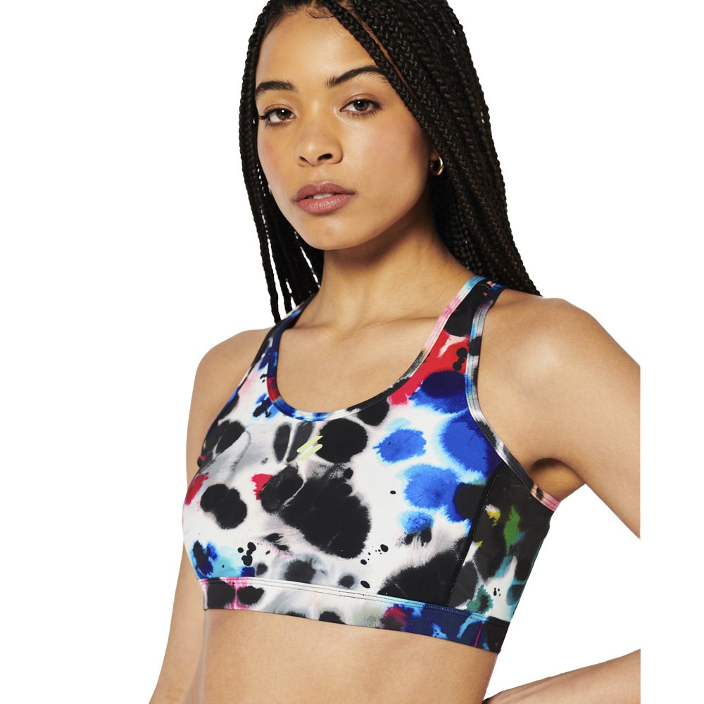 Superdry Core Mid Impact Bra Sports Bra Blau XL Frau von Superdry