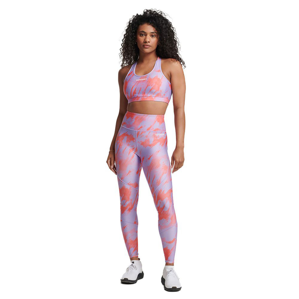 Superdry Core Mid Impact Sports Bra Lila S Frau von Superdry