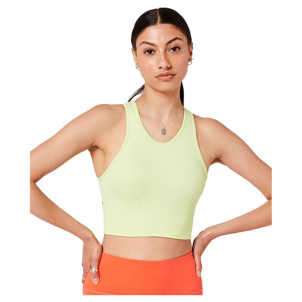 Superdry Core Seamless Mid Impact Bra Sports Bra Gelb L Frau von Superdry