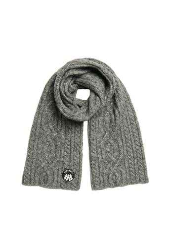 Superdry Damen Luxuriöser Strickschal mit Zopfmuster Skandigrau Meliert 1SIZE Superdry Damen Luxuriöser Strickschal mit Zopfmuster Skandigrau Meliert 1SIZE von Superdry