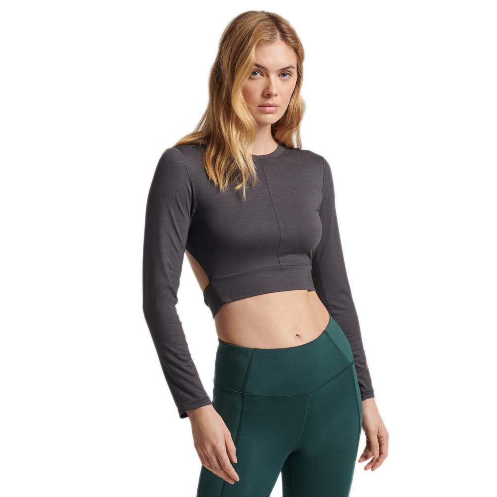 Superdry Flex Wrap Long Sleeve T-shirt Grau M Frau Superdry Flex Wrap Long Sleeve T-shirt Grau M Frau von Superdry