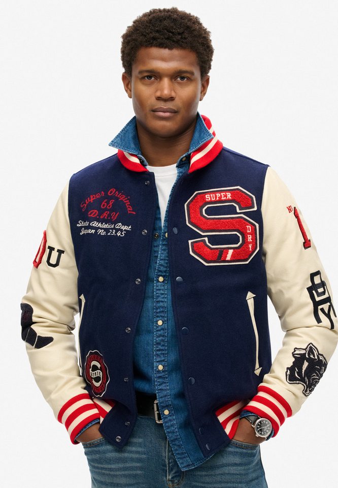 Superdry Parka COLLEGE VARSITY PATCHED BOMBER von Superdry