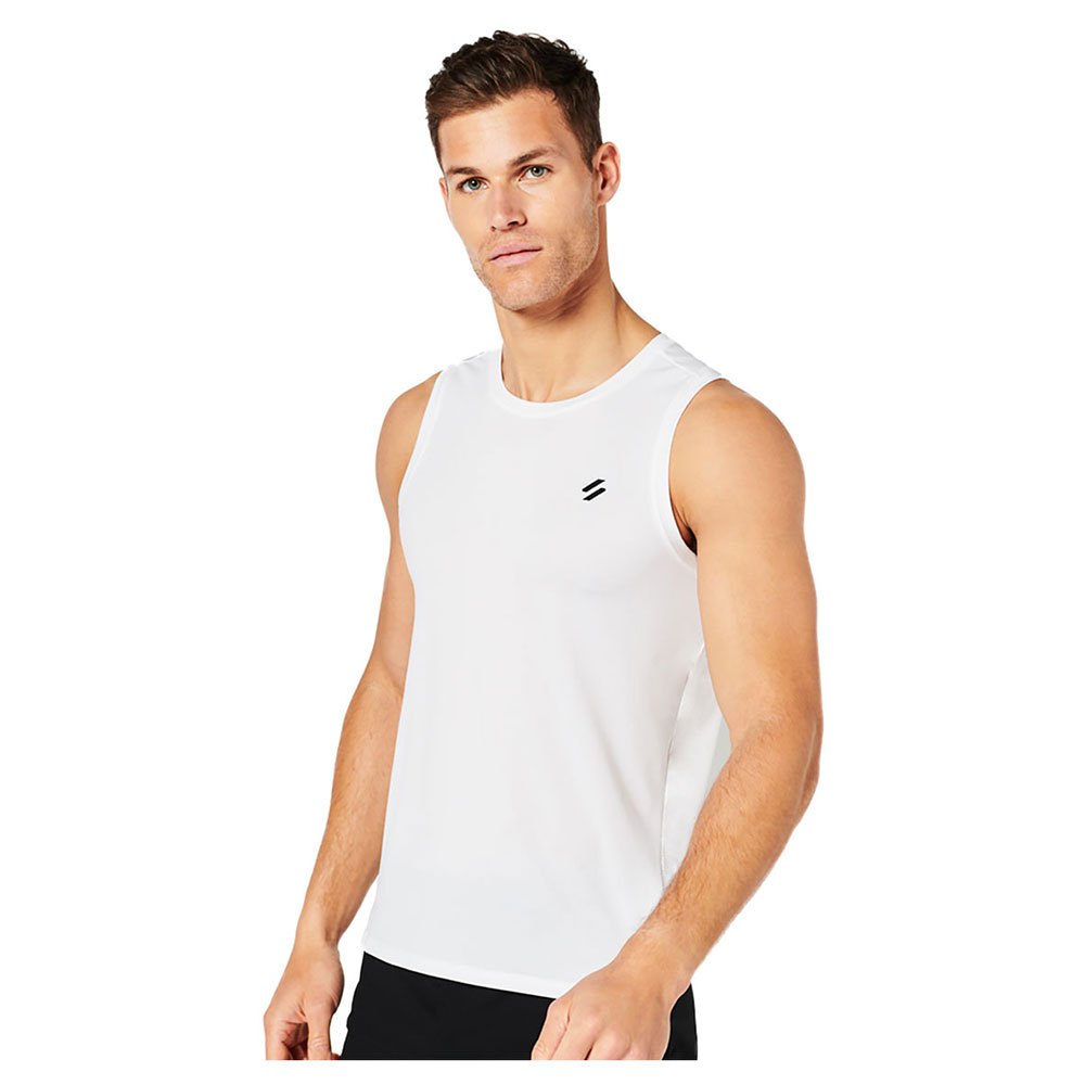 Superdry Run Vest Sleeveless T-shirt Weiß 2XL Mann von Superdry