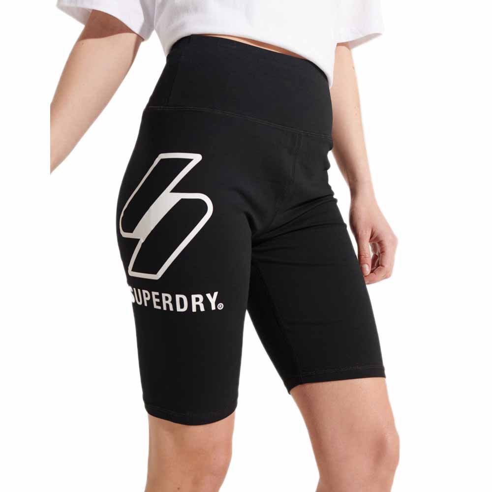 Superdry Sportstyle Logo Cycling Shorts Schwarz XS Frau von Superdry