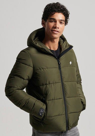 Superdry Steppjacke HOODED SPORTS PUFFR JACKET mit kontrastfarbener Stickerei Superdry Steppjacke HOODED SPORTS PUFFR JACKET mit kontrastfarbener Stickerei von Superdry