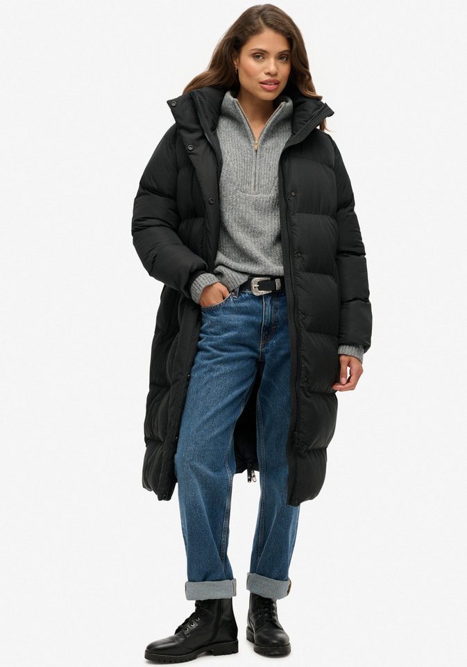 Superdry Steppjacke Longline Hooded Puffer Jacket Superdry Steppjacke Longline Hooded Puffer Jacket von Superdry
