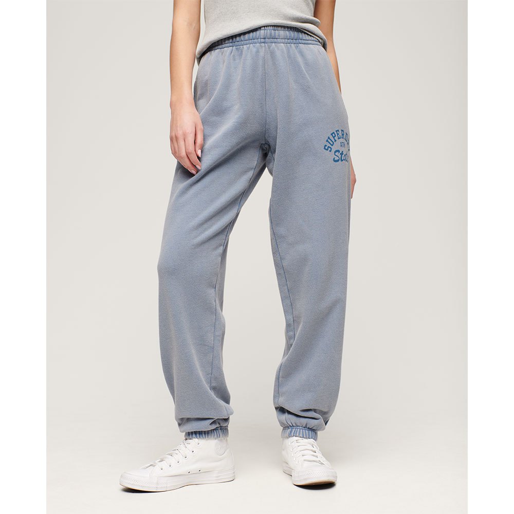 Superdry Vintage Washed Graphic Tracksuit Pants Blau L Frau von Superdry