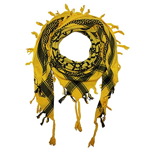 Superfreak Palituch - Pentagramm gelb - schwarz - 100x100 cm - Pali Palästinenser Arafat Tuch - 100% Baumwolle von Superfreak