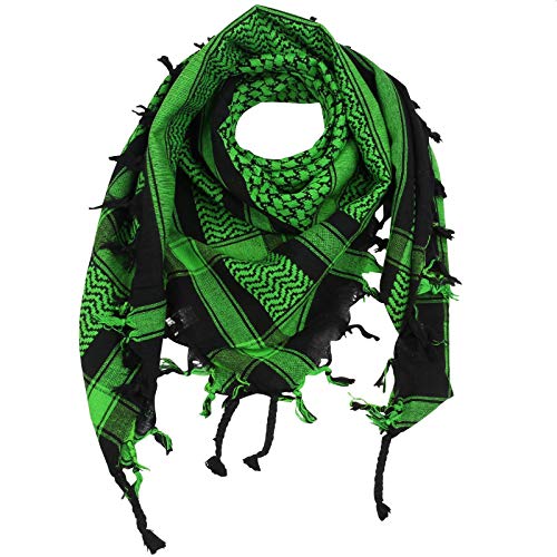 Superfreak Palituch - schwarz - grün-leuchtgrün - 100x100 cm - Pali Palästinenser Arafat Tuch - 100% Baumwolle von Superfreak
