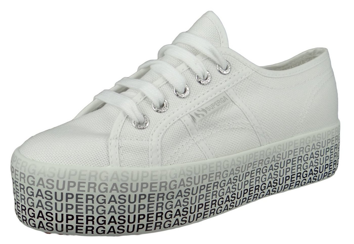 Superga S111TPW 2790 COTU Minilettering A69 White black Sneaker von Superga