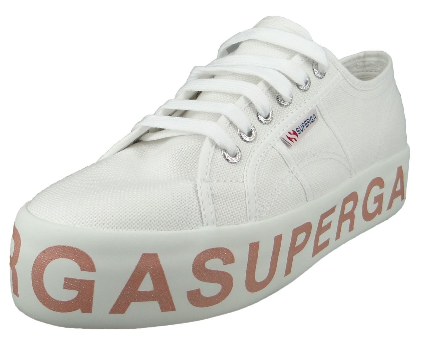 Superga S111TRW 2790 COTW Glitterlettering A01 white bronze Sneaker von Superga