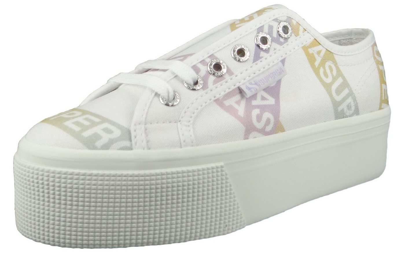 Superga S41161W A0Z White violet Green Sneaker von Superga