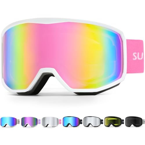 Supertrip Skibrille Damen Herren, Snowboard Brille für Brillenträger, Anti-Fog Zylindrische Skibrillen UV400 Schutz Kompatibler Helm Erwachsene Jugendliche für Skifahren/Skaten/Schneemobil von Supertrip