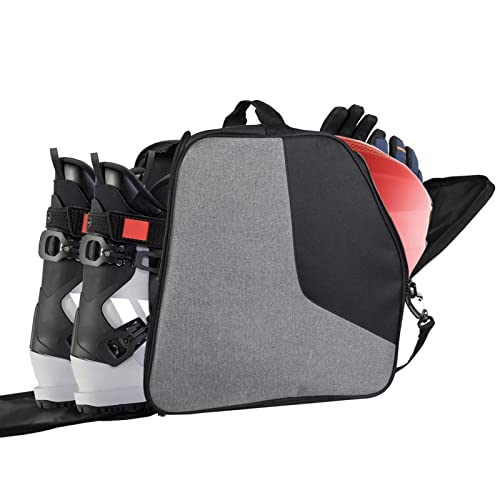 Suphyee Skischuhtasche - Skitasche mit Schuhfach,Reiseschuhtasche für Skihelme, Brillen, Handschuhe, Skibekleidung und Schuhaufbewahrung, Skitaschen und Schuhtaschen mit rutschfestem Boden von Suphyee