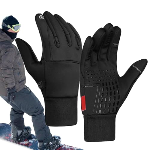 Suphyee Touchscreen-Fahrradhandschuhe,Winter-Fahrradhandschuhe Touchscreen,Touchscreen-Thermo-Fahrradhandschuhe - Winddichte Bündchen Winter-Fahrradhandschuhe für kaltes Wetter Damen-Thermohandschuhe von Suphyee