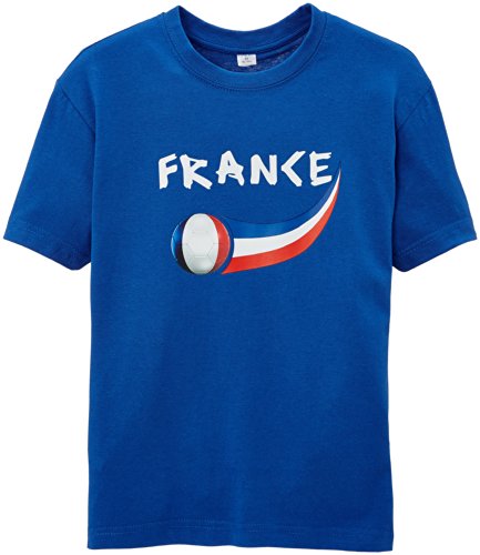 Supportershop kinder France J T-shirt, Blau (Bleu Roy), 4/5 Jahre von Supportershop