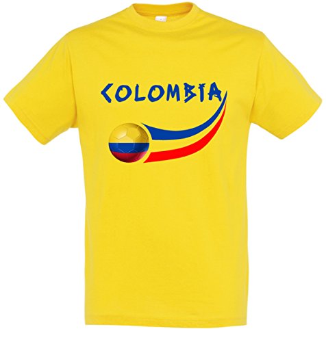 Supportershop 6 Shirt Kolumbien Kinder 6 Jungen, gelb, fr: M (Größe Hersteller: 6 Jahre) von Supportershop