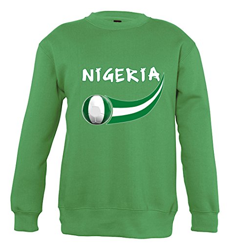 Supportershop 8 Sweatshirt Nigeria 8 Unisex Kinder, Grün, fr: L (Größe Hersteller: 8 Jahre) von Supportershop