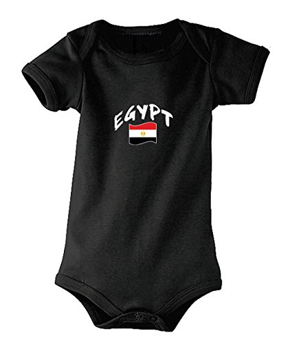 Supportershop Body Ägypten Unisex Baby, schwarz, fr: M (Größe Hersteller: 6 – 12 Monate) von Supportershop