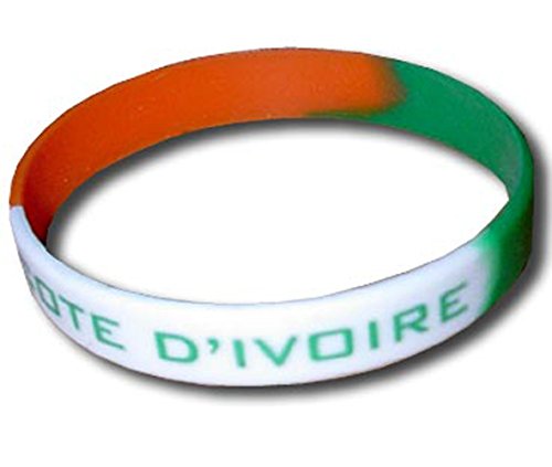 Supportershop Côte D'Ivoire Silikonarmband, Orange, one Size von Supportershop