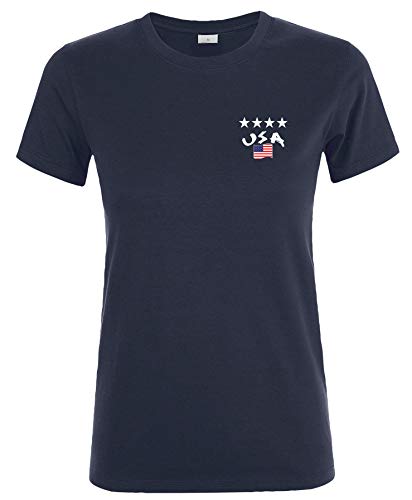 Supportershop Damen T-Shirt 4 Sterne USA XL blau von Supportershop