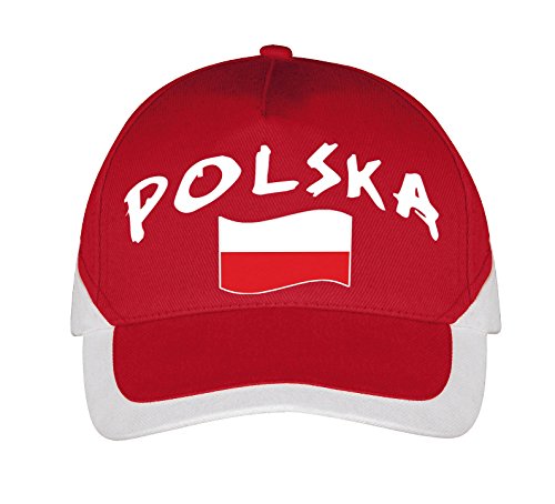 Supportershop Fußball Polen Kappe, Rot, FR Einheitsgröße Hersteller TU EU von Supportershop