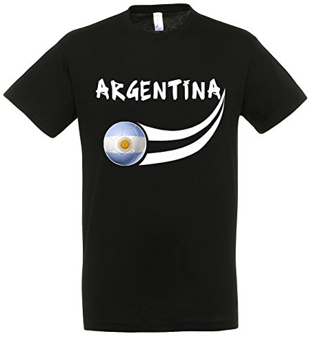 Supportershop Herren Argentina Fan T-Shirt, schwarz, S von Supportershop