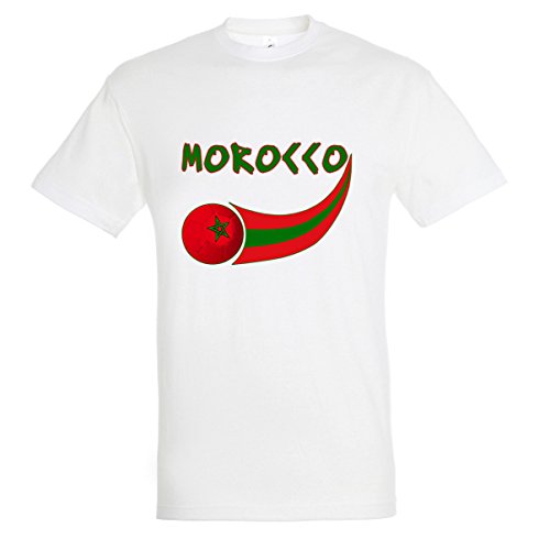 Supportershop Herren Maroc T-Shirt, weiß, S Supportershop Herren Maroc T-Shirt, weiß, S von Supportershop