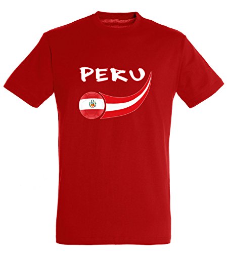 Supportershop Herren Pérou T-Shirt, rot, M von Supportershop
