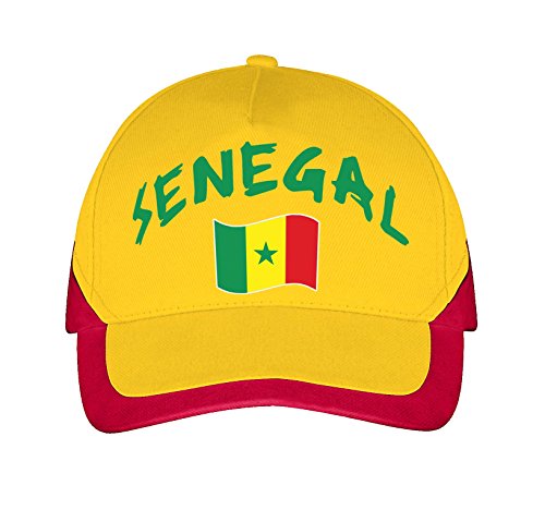 Supportershop Senegal Cap für Herren, Gelb, Größe M von Supportershop