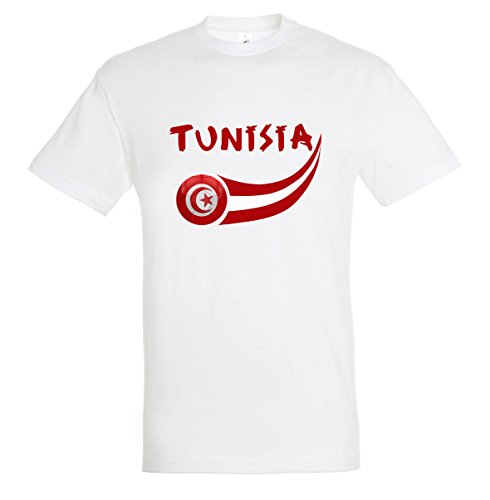 Supportershop Herren Tunisie T-Shirt, weiß, XXL von Supportershop