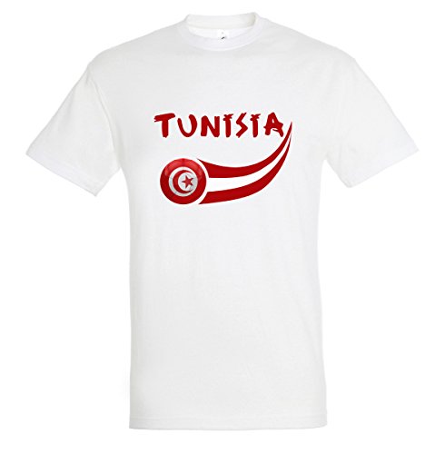 Supportershop Herren Tunisie T-Shirt, weiß, XXL Supportershop Herren Tunisie T-Shirt, weiß, XXL von Supportershop