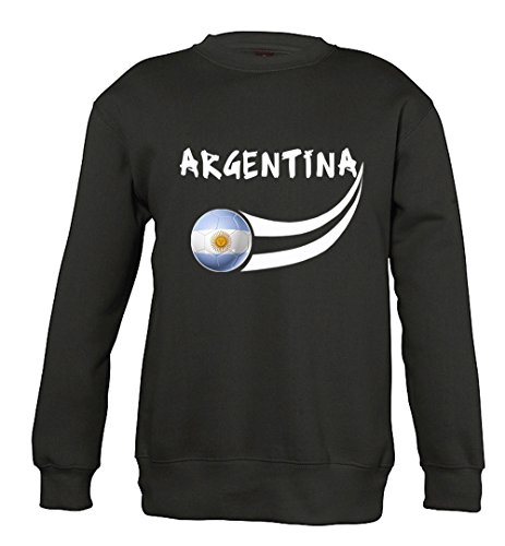 Supportershop Jungen Argentina Sweatshirt, Schwarz, 12 Jahre von Supportershop