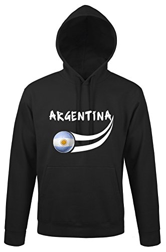 Supportershop Jungen Argentina Sweatshirt, Schwarz, XL von Supportershop