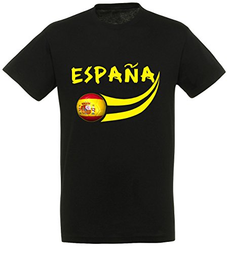 Supportershop Jungen Spain T-Shirt, Schwarz, 12 Jahre von Supportershop