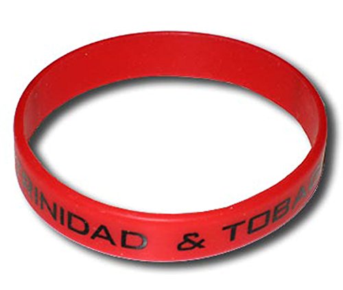 Supportershop Jungen Trinidad und Tobago Silikon Armband, Rot, One Size Supportershop Jungen Trinidad und Tobago Silikon Armband, Rot, One Size von Supportershop