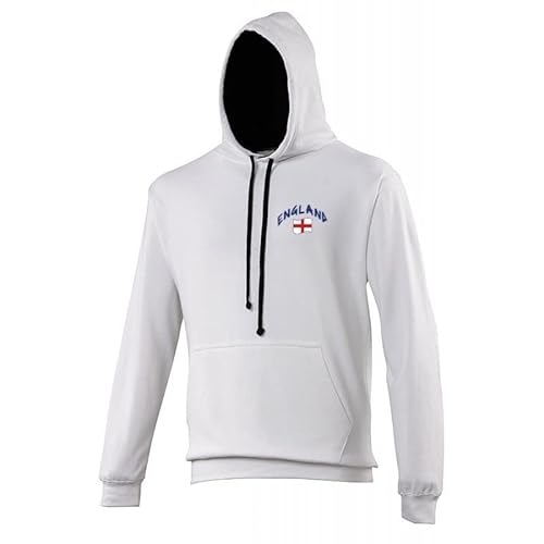 Supportershop Kapuzenpullover Rugby England, Unisex, Erwachsene, Weiß, FR: S (Größe Hersteller: S) von Supportershop