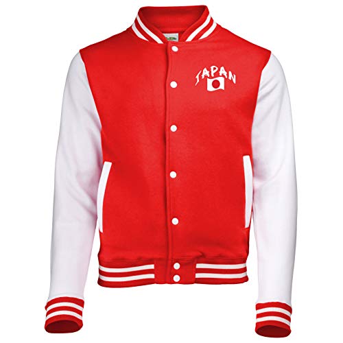 Supportershop Kinder Jacke, Rot/Weiß, japanisch XXL rot von Supportershop