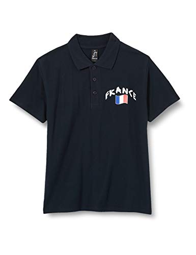 Supportershop Kinder Polo Rugby Frankreich, Marineblau M blau von Supportershop