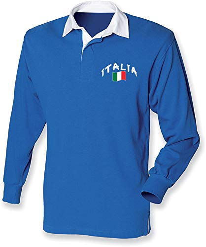 Supportershop Kinder Polo Rugby LS Italien M blau Supportershop Kinder Polo Rugby LS Italien M blau von Supportershop