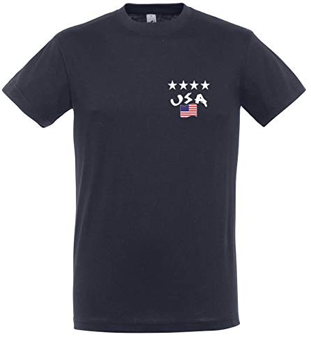 Supportershop Kinder T-Shirt 4 Sterne USA M blau von Supportershop