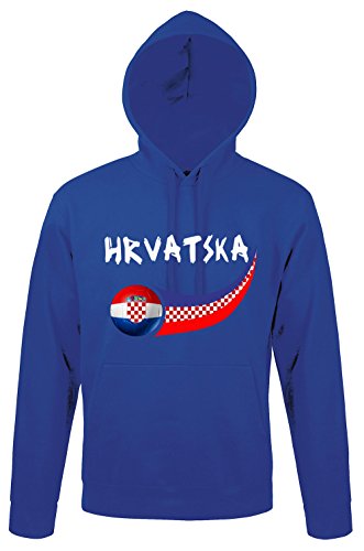 Supportershop Kroatien Herren Kapuzensweatshirt, XL blau Supportershop Kroatien Herren Kapuzensweatshirt, XL blau von Supportershop